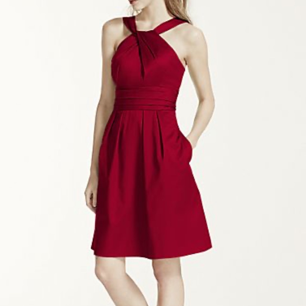 David’s Bridal Black Cotton Bridesmaid Dress